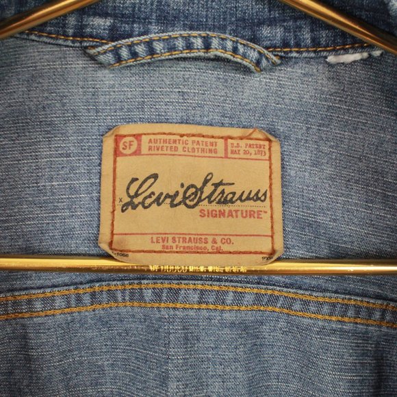 LEVI'S Blue Washed Button Down Streetwear Denim Jeans Jacket Size S - Picture 5 of 8